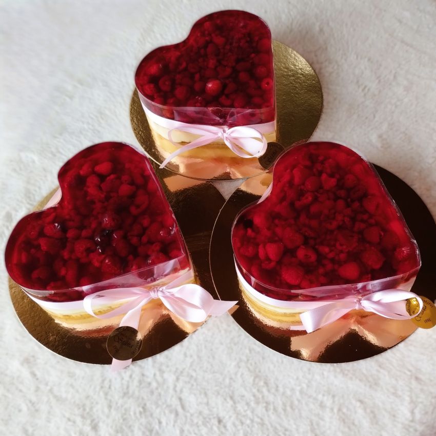 Maxi malinové srdce pro dva